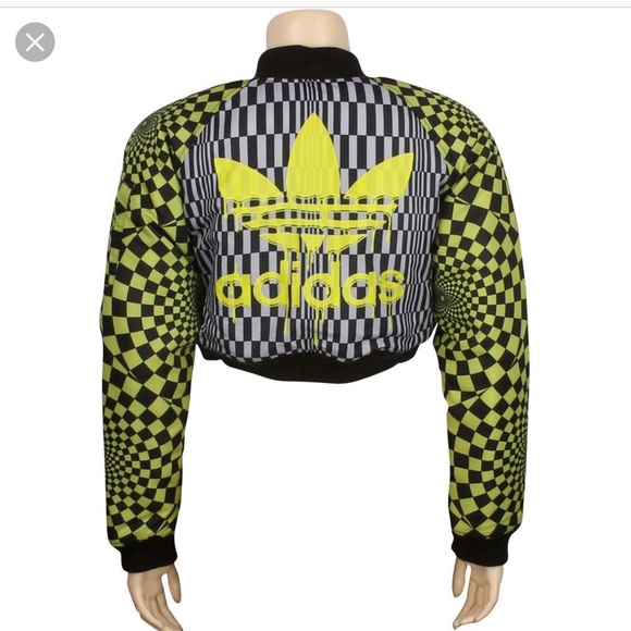 Authentic Jeremy Scott Checkered Crop Bomber coat - Picture 7 of 8